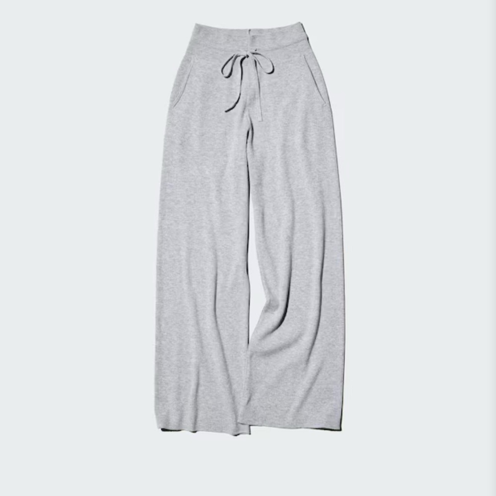 Washable Ribbed Knit Pants - Light green